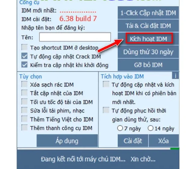 Hướng dẫn tải IDM Full Toolkit 4.7 đơn giản, hiệu quả 9 Bấm chọn “Kích hoạt IDM”