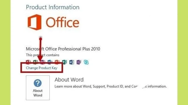 Tổng hợp các Key Office 2019 kích hoạt bản quyền vĩnh viễn mới nhất 6 Bấm chọn vào Change Product Key