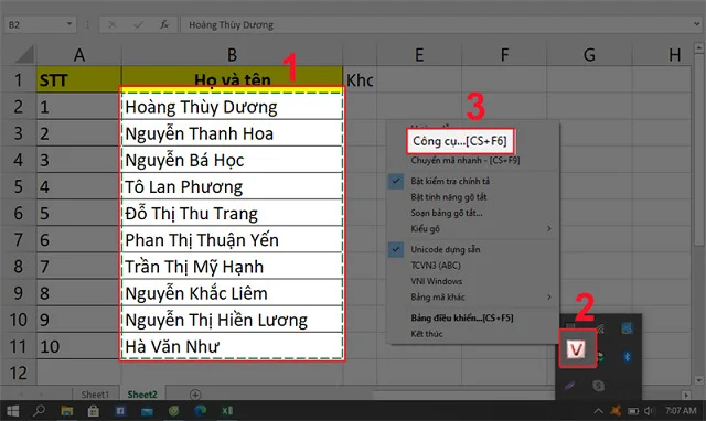 Ba bí quyết bỏ dấu trong Excel siêu nhanh, siêu gọn và siêu hót 1 Bôi đen các ô mà bạn muốn loại bỏ dấu