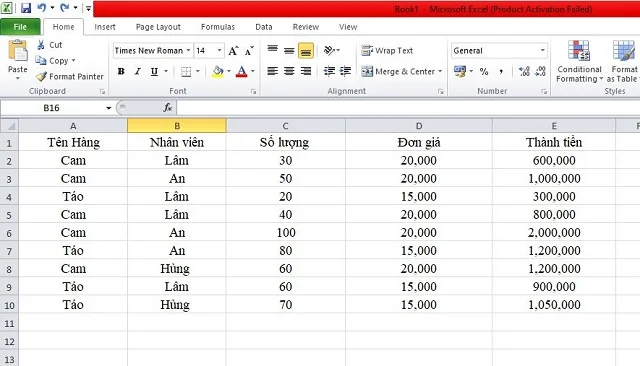 Cách ẩn dòng trong Excel chi với 1 dòng duy nhất