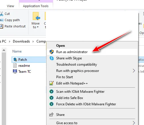 Hướng dẫn cài đặt SketchUp 2023 chi tiết từng bước 8 Chạy file Patch với quyền Administrator