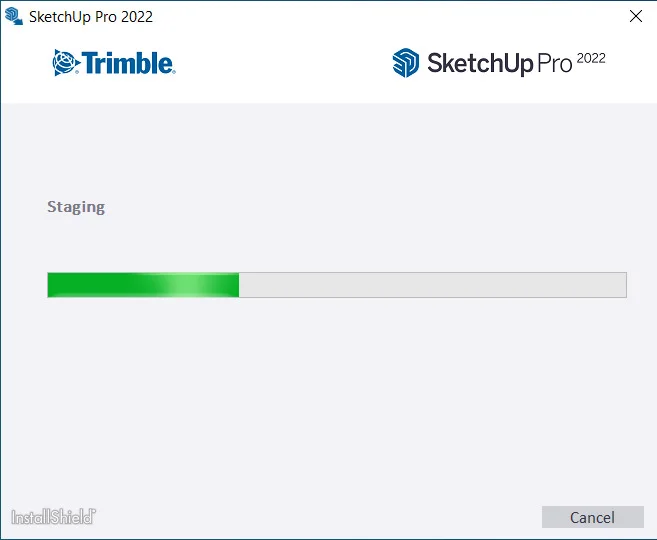 Hướng dẫn đơn giản cài đặt SketchUp 2022 cho người mới 4 Chờ cài đặt SketchUp Pro 2022