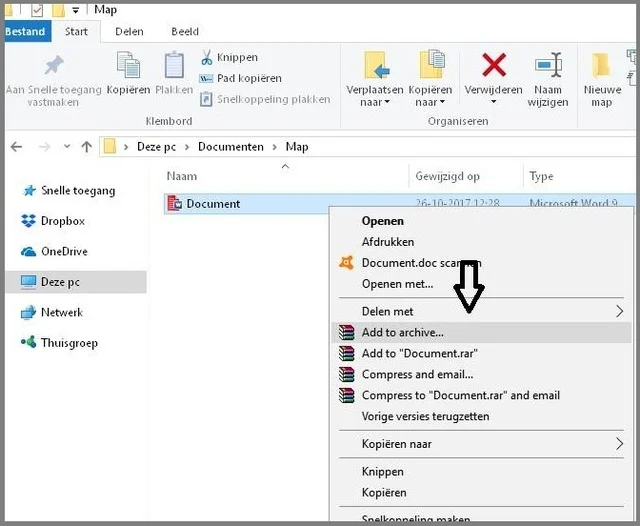 Hướng dẫn cài đặt, sử dụng WinRAR trình giải nén mới nhất 12 Chọn Add to archive thêm tệp bạn muốn giải nén