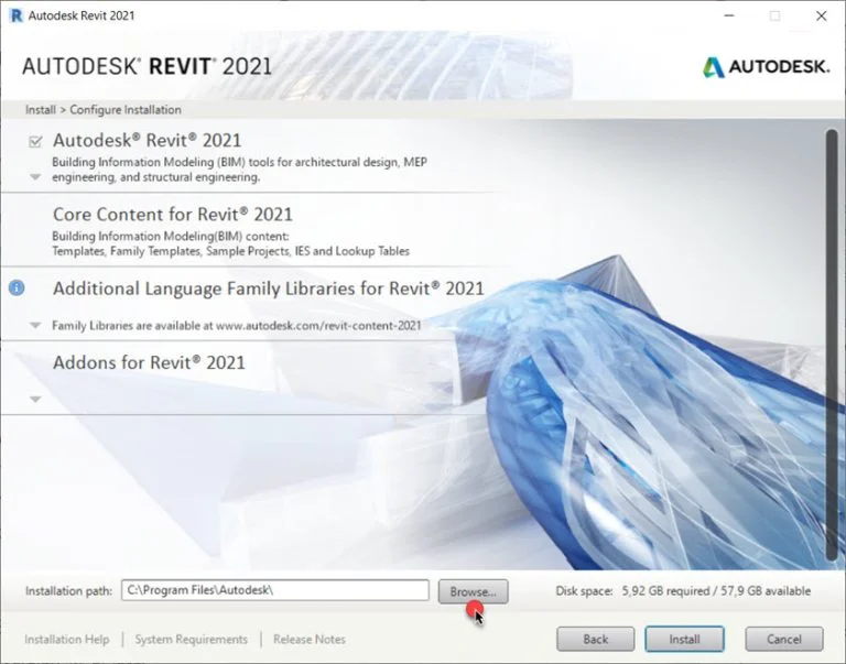 Hướng Dẫn Sử Dụng Revit 2021 Cho Người Mới Bắt Đầu 6 Chọn Install
