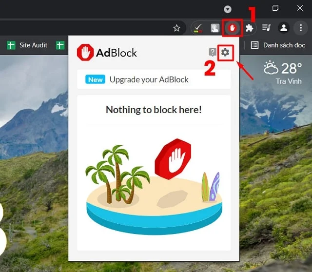 6 cách tắt quảng cáo trên máy tính đơn giản 9 Chọn biểu tượng AdBlock