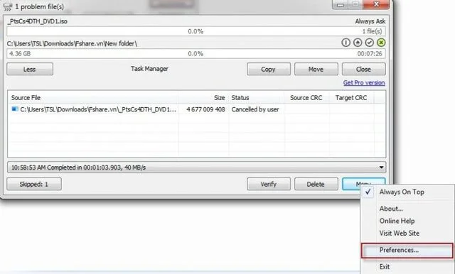 Teracopy Pro full Key vĩnh viễn - Tăng tốc copy file 10 Chọn cài đặt ngôn ngữ để dễ dàng sử dụng
