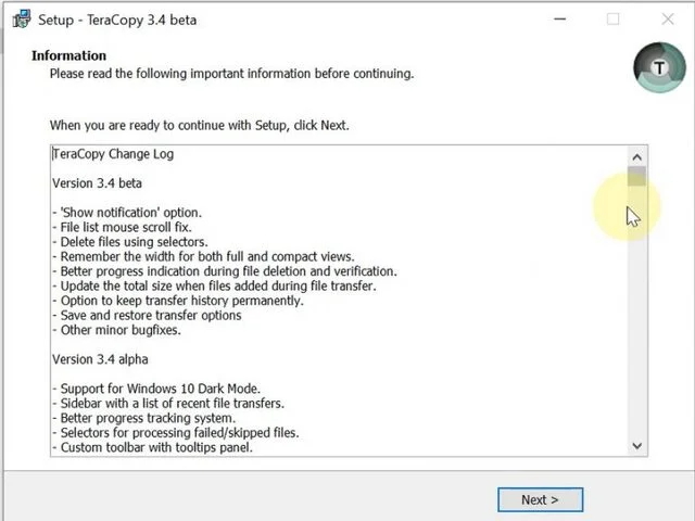 Teracopy Pro full Key vĩnh viễn - Tăng tốc copy file 7 Chọn next và chuyển sang bước cài đặt tiếp theo