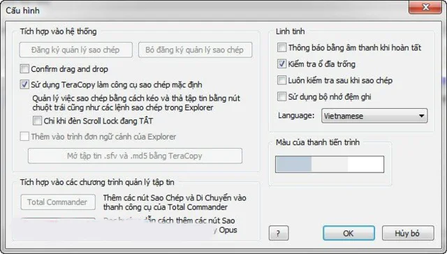 Teracopy Pro full Key vĩnh viễn - Tăng tốc copy file 12 Chuyển đổi ngôn ngữ sử dụng thành công