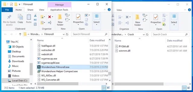 Download Wondershare Filmora 9 full Crack mới nhất 2024 11 Dán file đã copy là hoàn thành