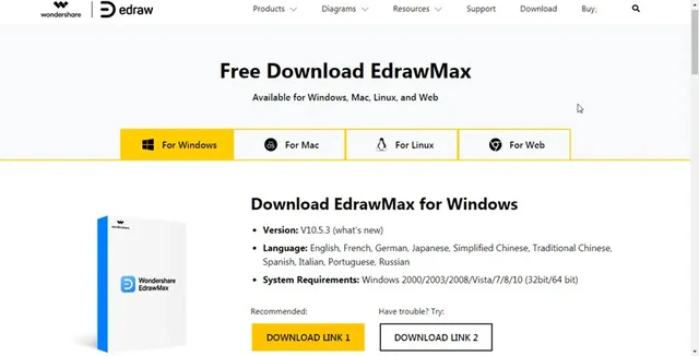 Edraw Max: Hướng Dẫn Tải, Cài Đặt Và Crack Đầy Đủ 9 Truy cập trang chủ và Đăng ký