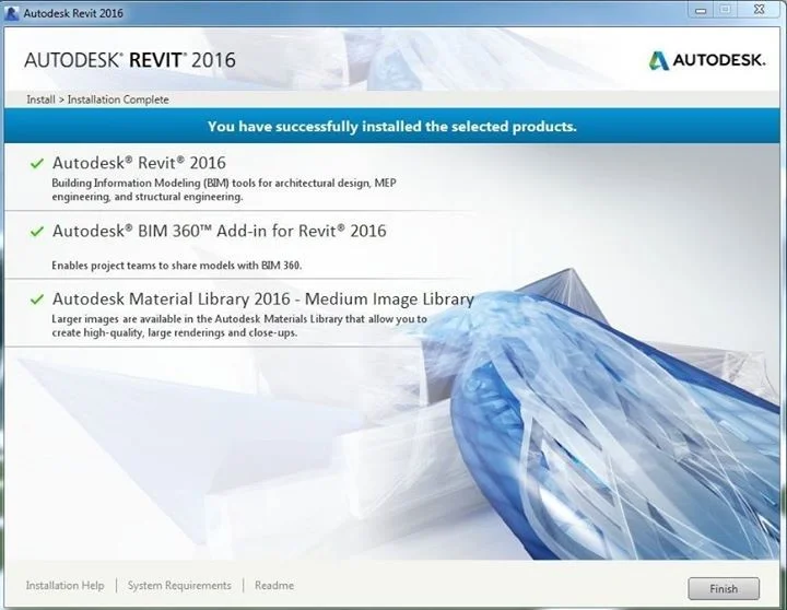 Hướng Dẫn Sử Dụng Revit 2016 - Những Điều Bạn Cần Biết 9 Hoàn tất cài đặt