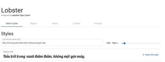 Bật mí các font chữ tiếng Việt đẹp trong Word 10 Font chữ Lobster