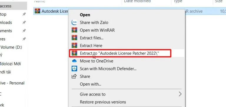 Hướng dẫn cách tải Revit 2022 dễ dàng nhất 10 Giải nén file autodesk 2022