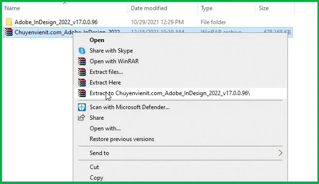 Hướng Dẫn Nhanh Cài Đặt InDesign 2022 3 Giải nén Indesign 2022