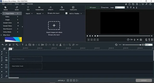 Link tải và cái đặt phần mềm Windows Movie Maker full crack 8 Giao diện chính của phần mềm