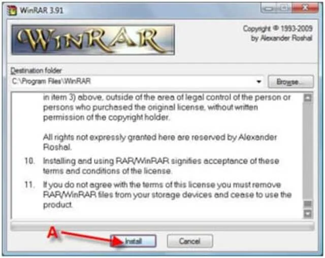 Hướng dẫn cài đặt, sử dụng WinRAR trình giải nén mới nhất 8 Install WinRAR để kích hoạt phần mềm đã tải