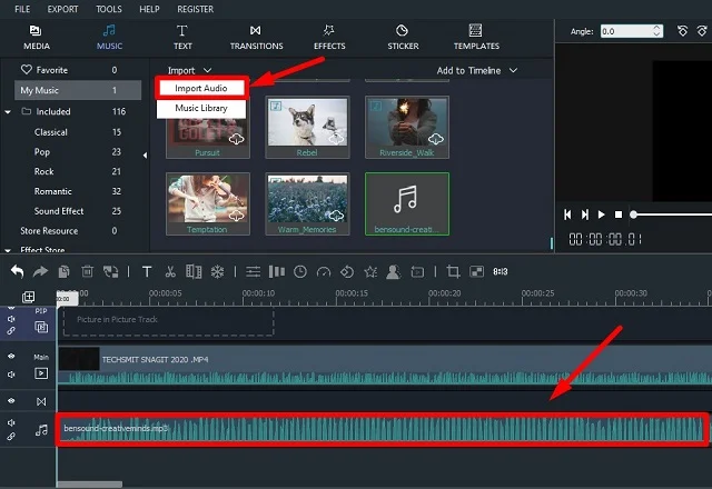 Link tải và cái đặt phần mềm Windows Movie Maker full crack 12 Nhấn Import Audio để chọn âm thanh trên máy tính