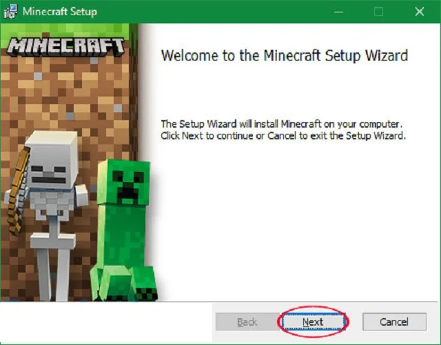 Thủ thuật cài đặt Minecraft PC đơn giản, nhanh chóng 4 Nhấn chọn NEXT