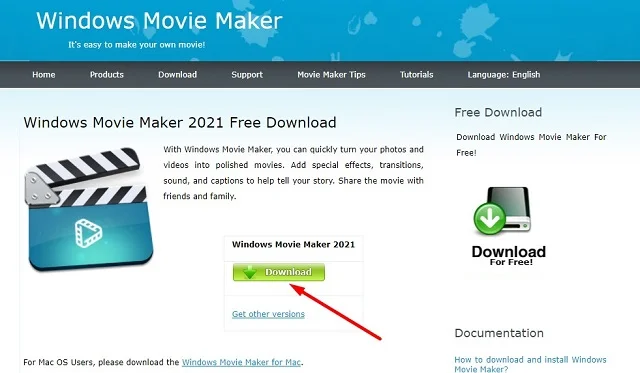 Link tải và cái đặt phần mềm Windows Movie Maker full crack 3 Nhấn download