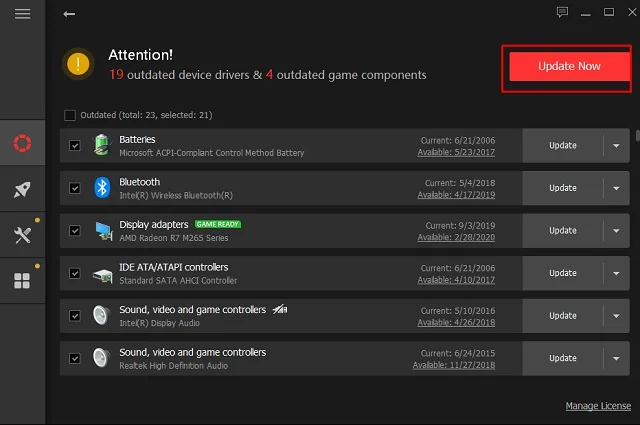 Hướng dẫn cài đặt phần mềm Driver Booster mới nhất 12 Nhấn vào ô Update Now để cập nhật driver