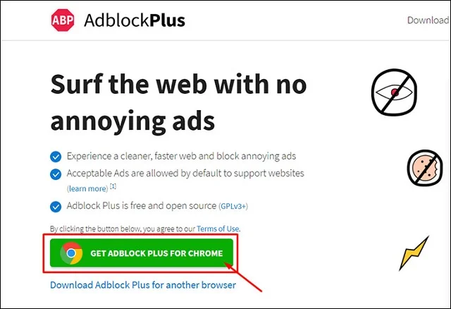6 cách tắt quảng cáo trên máy tính đơn giản 13 Nhấp vào Get Adblock Plus for Chrome