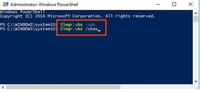 Kích hoạt Win 10 bằng key Win 10 miễn phí, đơn giản nhất 14 Quay lại màn hình Menu Window Powershell gõ tiếp tục hiệu lệnh