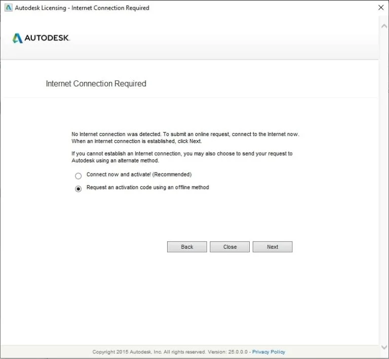 Hướng Dẫn Sử Dụng Revit 2016 - Những Điều Bạn Cần Biết 12 Request an activation code using an offline method and Next