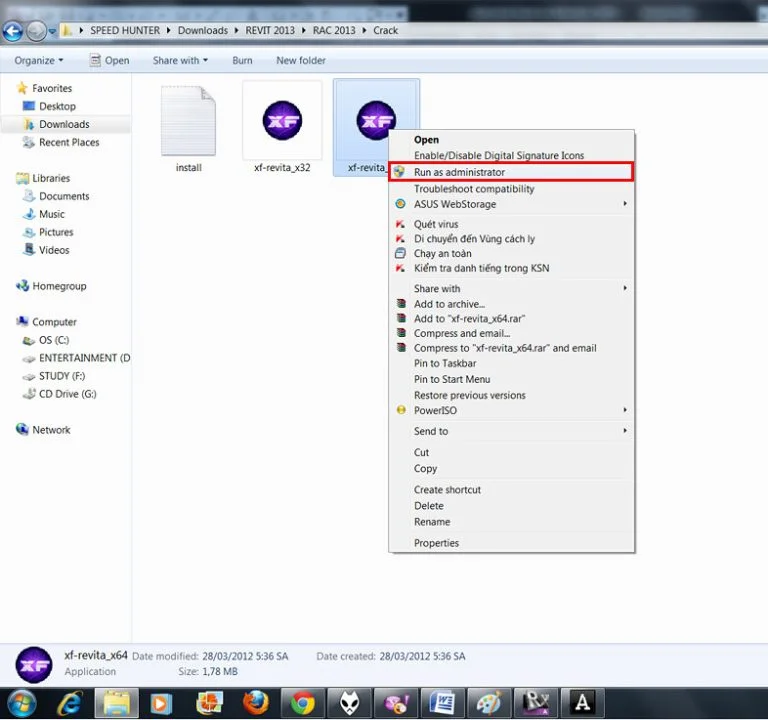 Hướng Dẫn Sử Dụng Revit 2013 Từ Cơ Bản Đến Nâng Cao 13 Chạy phần mềm kích hoạt