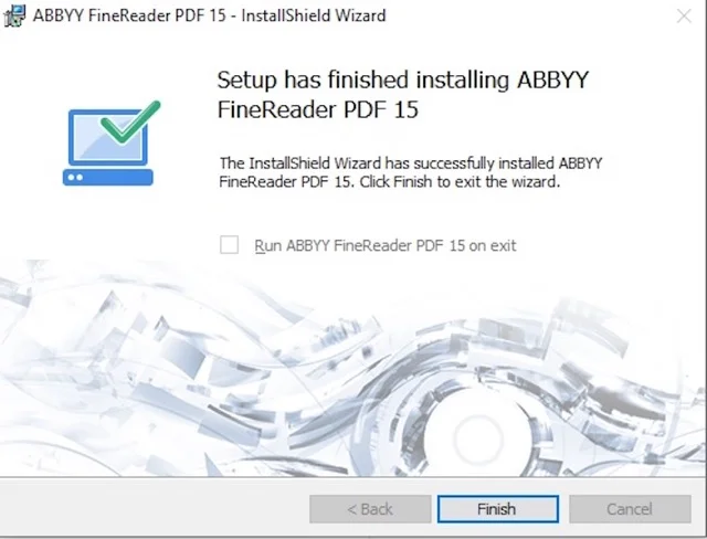 Tải và cài đặt Abbyy finereader 15 full chi tiết 9 Sau khi nhấn Finish nhớ chọn No nếu có một tab mới xuất hiện