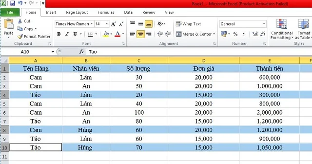 Thủ thuật giúp thực hiện cách ẩn dòng trong Excel nhanh chóng bạn nên bỏ túi 6 Thực hiện ẩn các dòng cách nhau trong file Excel đơn giản