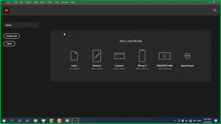 Download Adobe Illustrator 2022 Crack - Phiên Bản Mới Nhất 7 Giao diện phần mềm Adobe Illustrator 2022