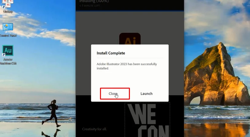 Tải và Cài đặt Adobe Illustrator 2023 Full Crack Miễn Phí - Hướng dẫn Chi Tiết 7 Bước 6: Hoàn tất quá trình cài đặt