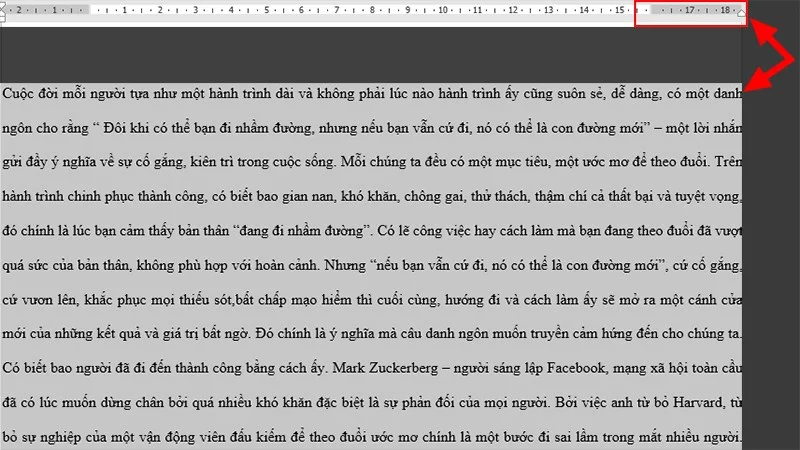 Hướng dẫn cách in hết khổ giấy A4 trong Word 2010 từ A đến Z 11 Lần lượt kéo ký tự sang bên phải, bên trái đến khi hết trang giấy