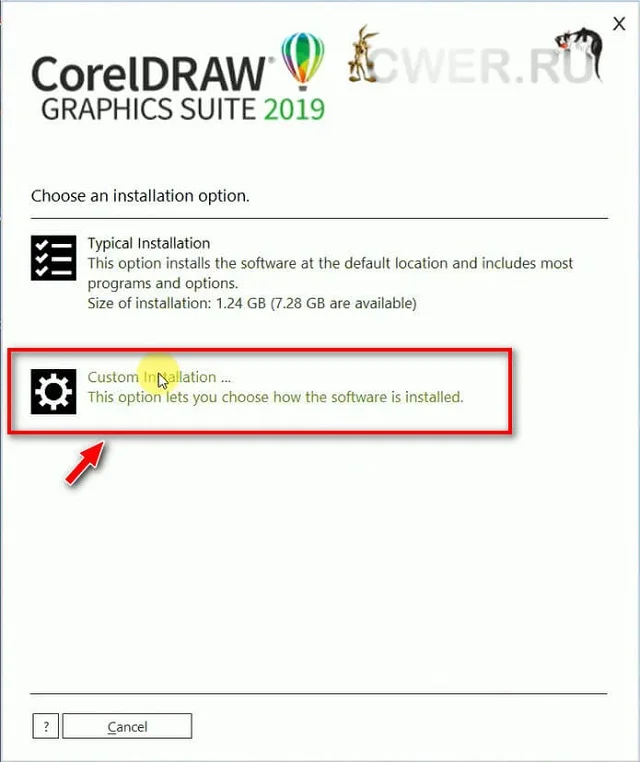 Link download CorelDRAW 2019 full google drive - cách cài đặt 7 Chọn Custom Installation