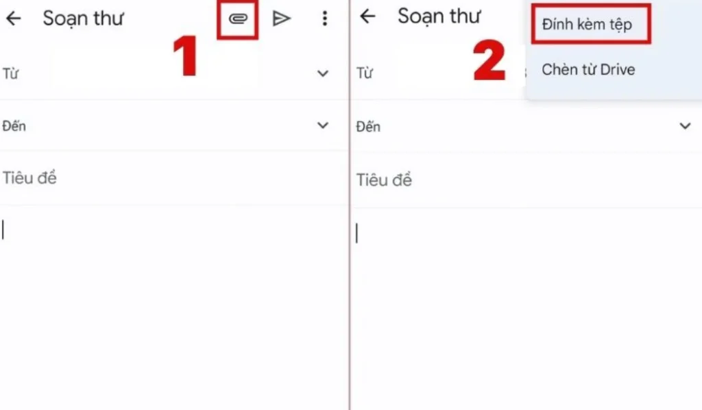 Cách gửi PowerPoint qua Gmail bằng máy tính và điện thoại không lỗi 6 chọn Đính kèm tệp