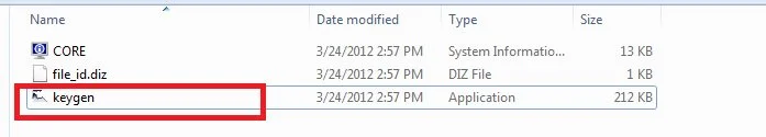 Chạy file keygen