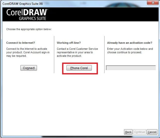 Chọn Phone Corel