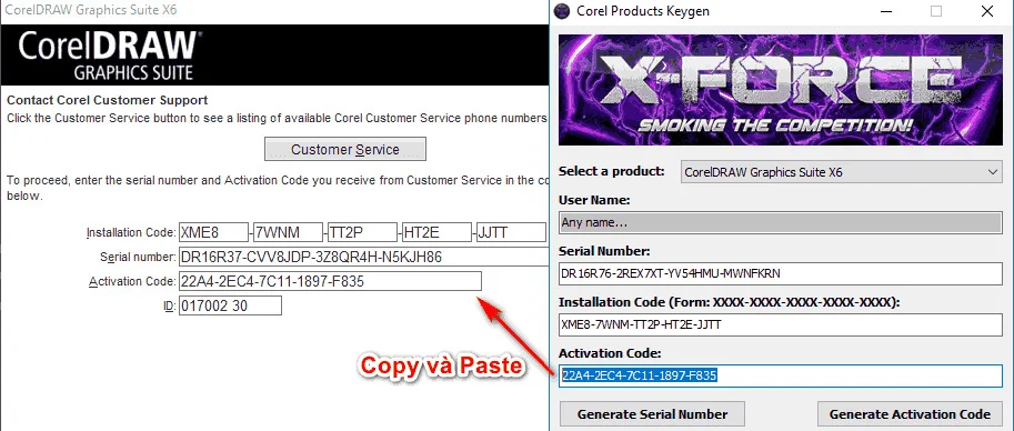 Nhập Activation Code