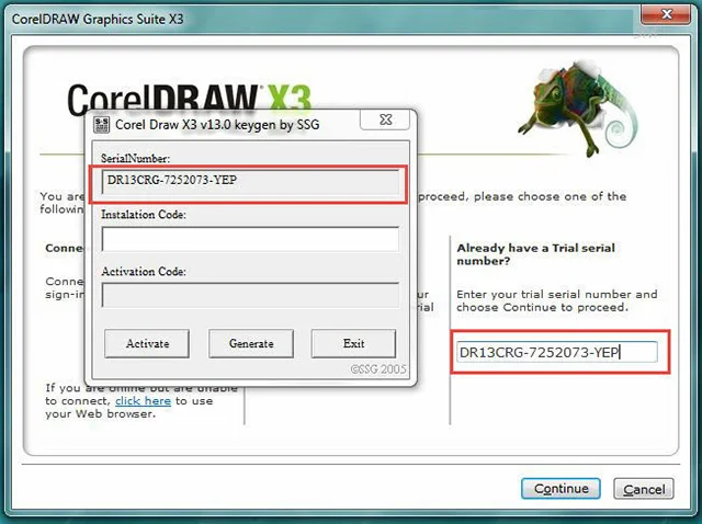 Corel X3 Full Crack - Cài đặt dễ dàng, sử dụng miễn phí 3 Nhập Serial Number