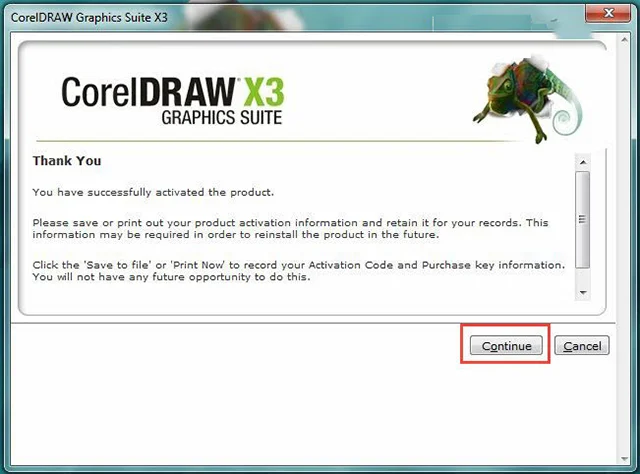 Corel X3 Full Crack - Cài đặt dễ dàng, sử dụng miễn phí 6 Nhấn Continue
