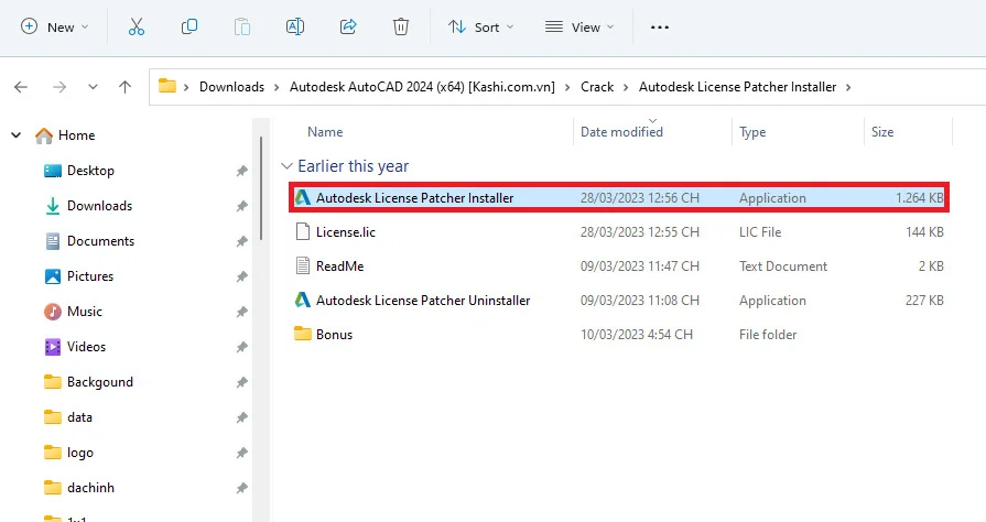 Tải AutoCAD 2024 Full Crack - Link tải nhanh miễn phí 7 Sao chép Autodesk License Patcher Installer
