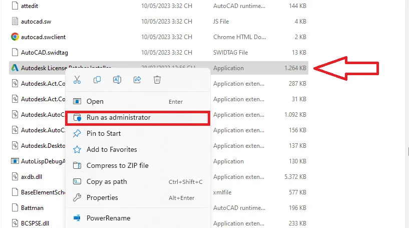 Tải AutoCAD 2024 Full Crack - Link tải nhanh miễn phí 10 Chạy Autodesk License Patcher Installer