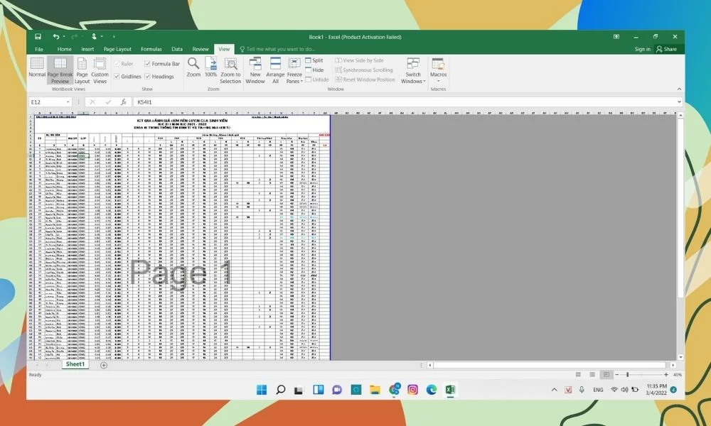 Hướng dẫn cách in Excel vừa trang giấy A4 4 File Excel bị giới hạn trang