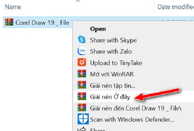 Link download CorelDRAW 2019 full google drive - cách cài đặt 3 Giải nén bộ cài đặt coreldraw