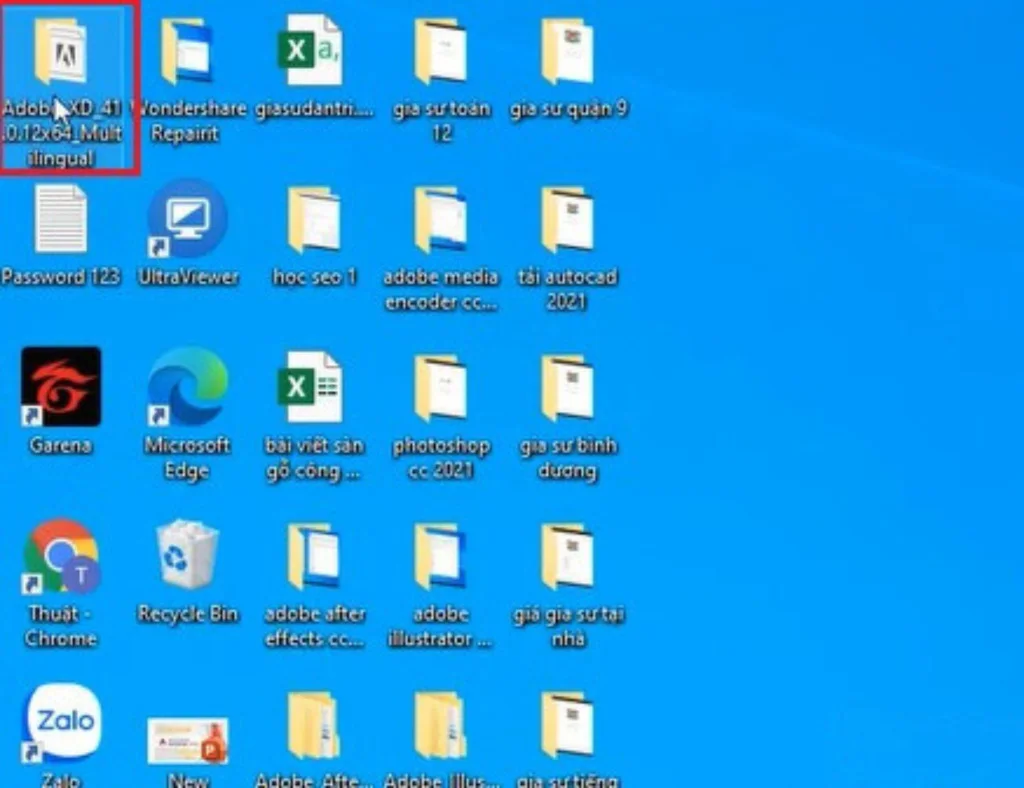 Mở tệp Adobe_XD_41.0.12x64_Multilingual đã giải nén