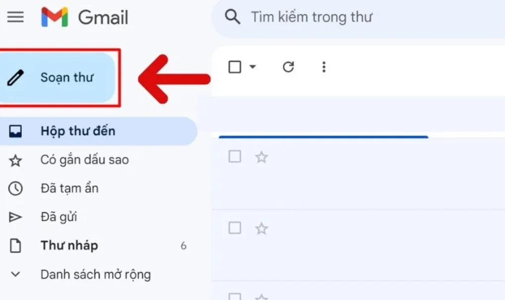 Cách gửi PowerPoint qua Gmail bằng máy tính và điện thoại không lỗi 2 Nhấn vào Soạn thư