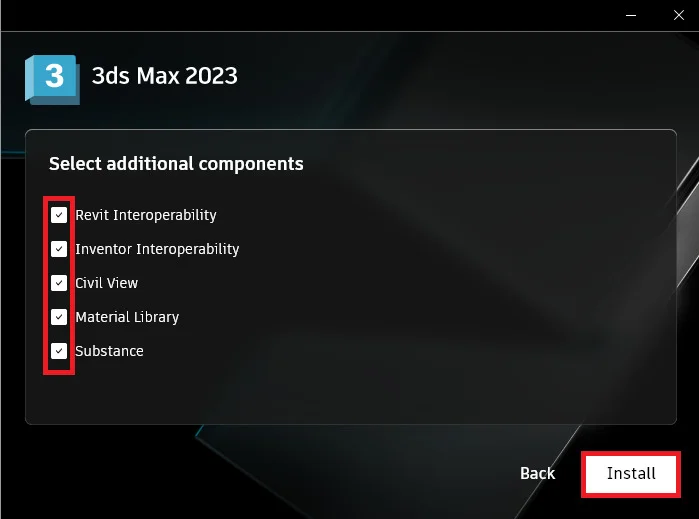 Cài 3Ds Max 2023 Crack - Không Cần Key, Không Cần Active 5 chọn "Install"