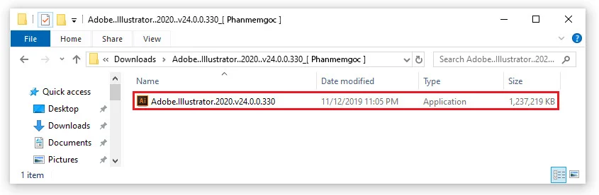 Hướng dẫn chi tiết cài đặt Adobe Illustrator 2020 crack vĩnh viễn không cần key 2 Giải nén file tải về