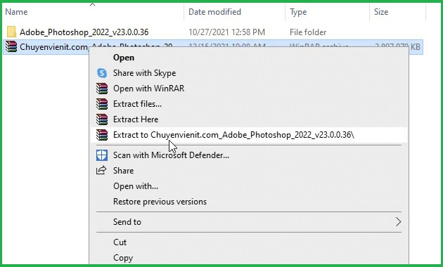 Tải và giải nén file
