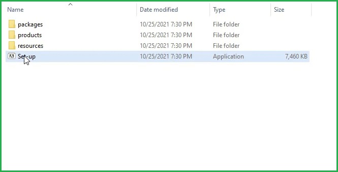 Chạy tệp Setup.exe